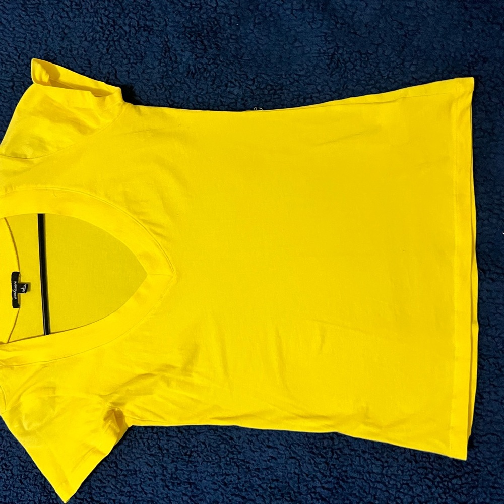 Yellow V-Neck Women's Top